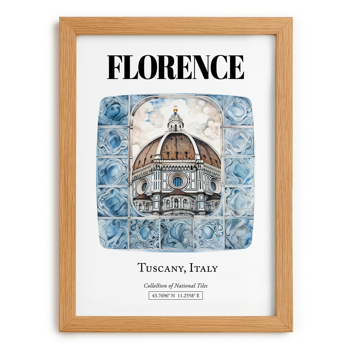 Florence, Italy – Travel Wall Decor, set in oak frame