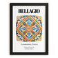 Bellagio, Italy – Vintage Travel Poster, in sleek black frame