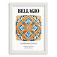 Bellagio, Italy – Vintage Travel Poster, placed in minimal white frame