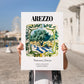 Arezzo, Italy – Travel Wall Art, no-text version framed in wood