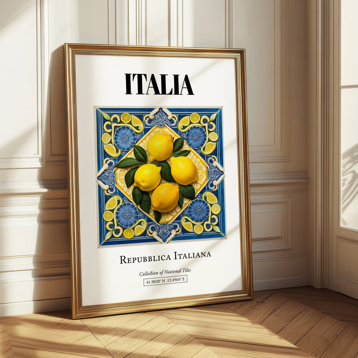 Italia, Repubblica Italiana – Travel Print, styled in a charming Paris street view