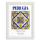 Perugia, Italy – Travel Print, placed in minimal white frame