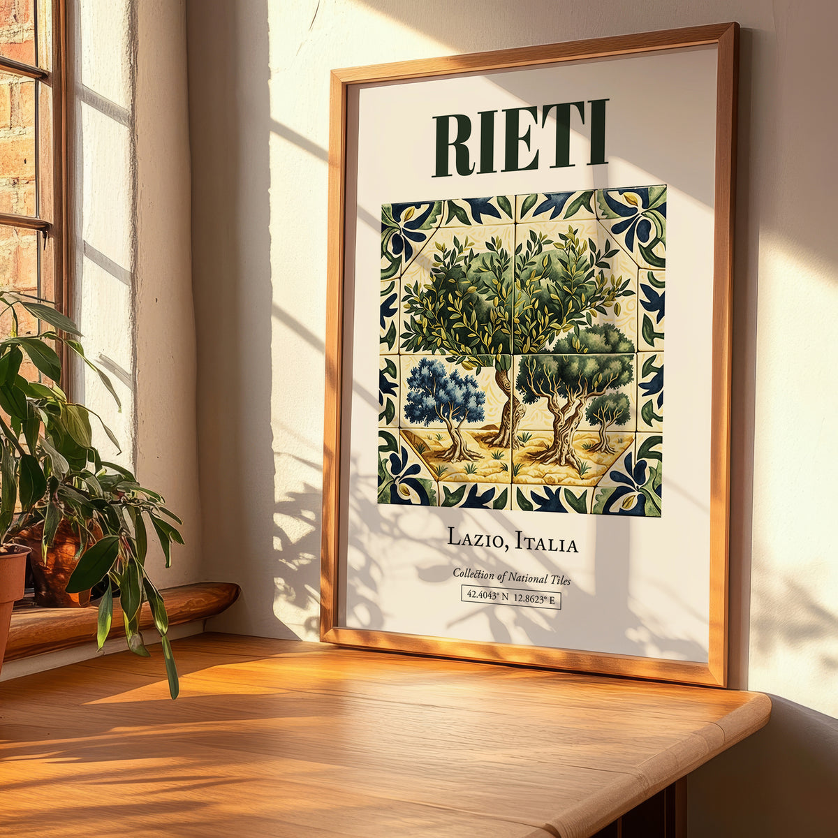Rieti, Italy – Travel Poster, clean layout with no caption