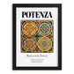 Potenza, Italy – Travel Poster, in sleek black frame