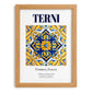Terni, Italy – Illustrated Travel Poster, set in oak frame