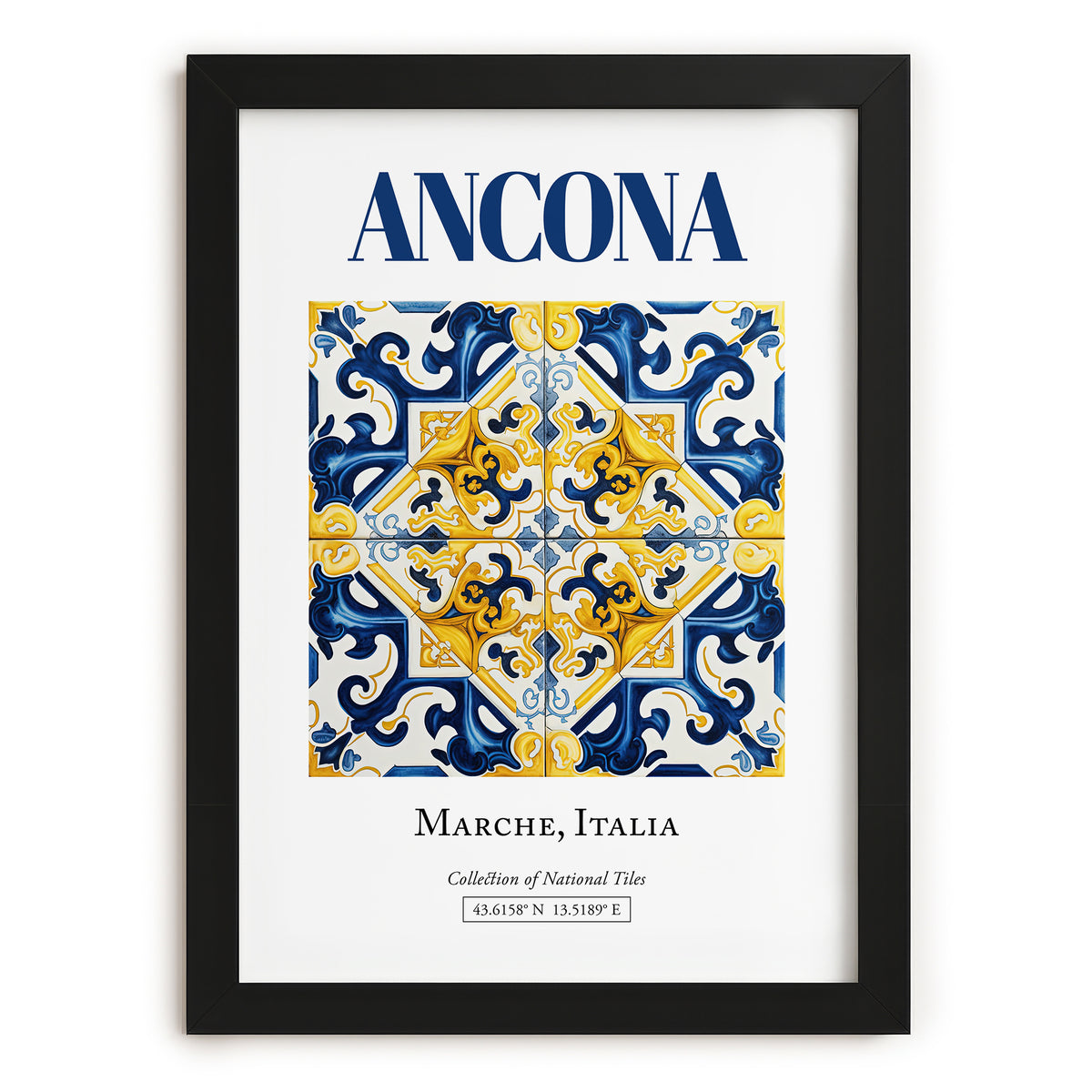Ancona, Italy – Travel Print, in sleek black frame