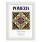 Pomezia, Italy – Illustrated Travel Poster, placed in minimal white frame