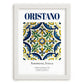 Oristano, Italy – Travel Print, placed in minimal white frame