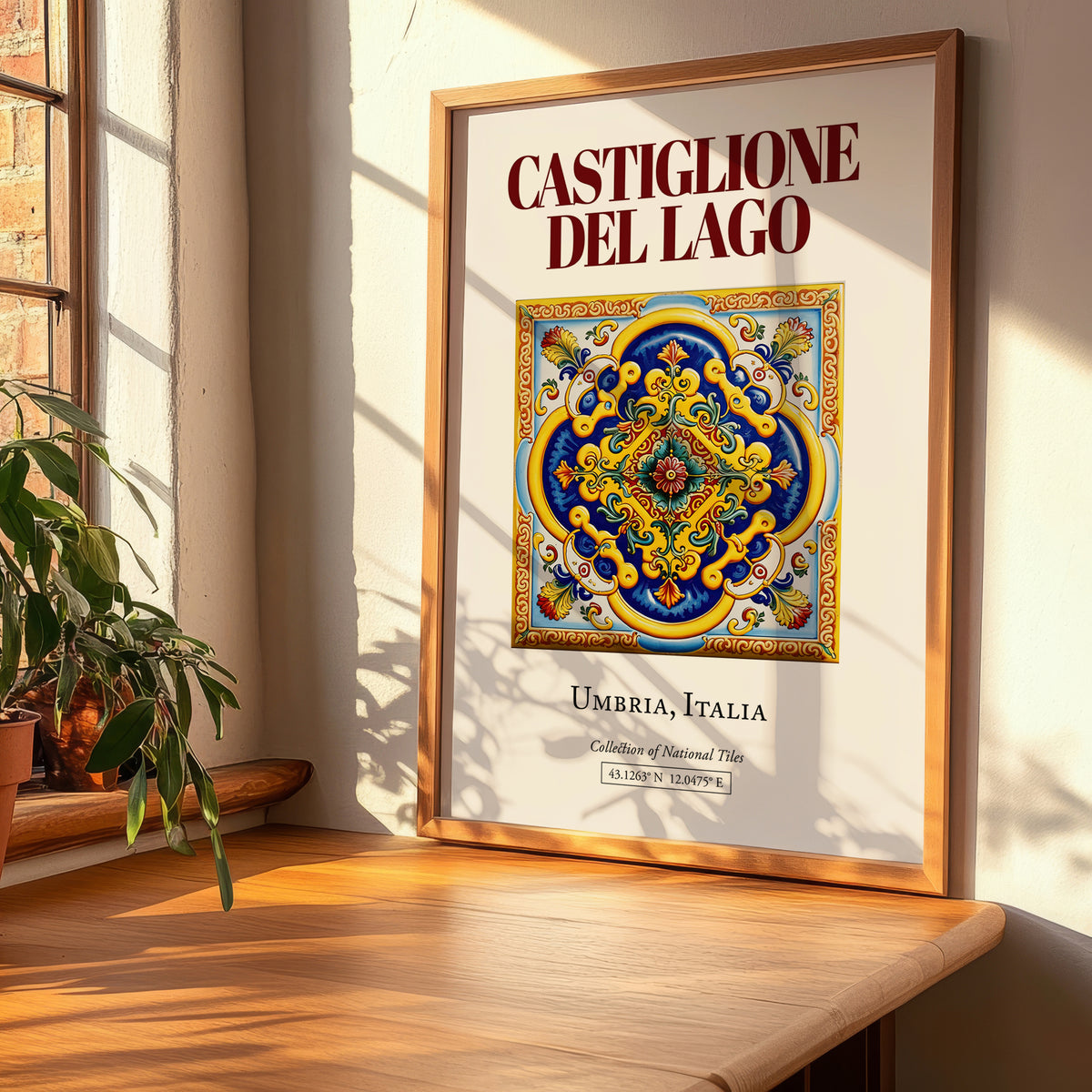 Castiglione del Lago, Italy – Travel Print, clean layout with no caption