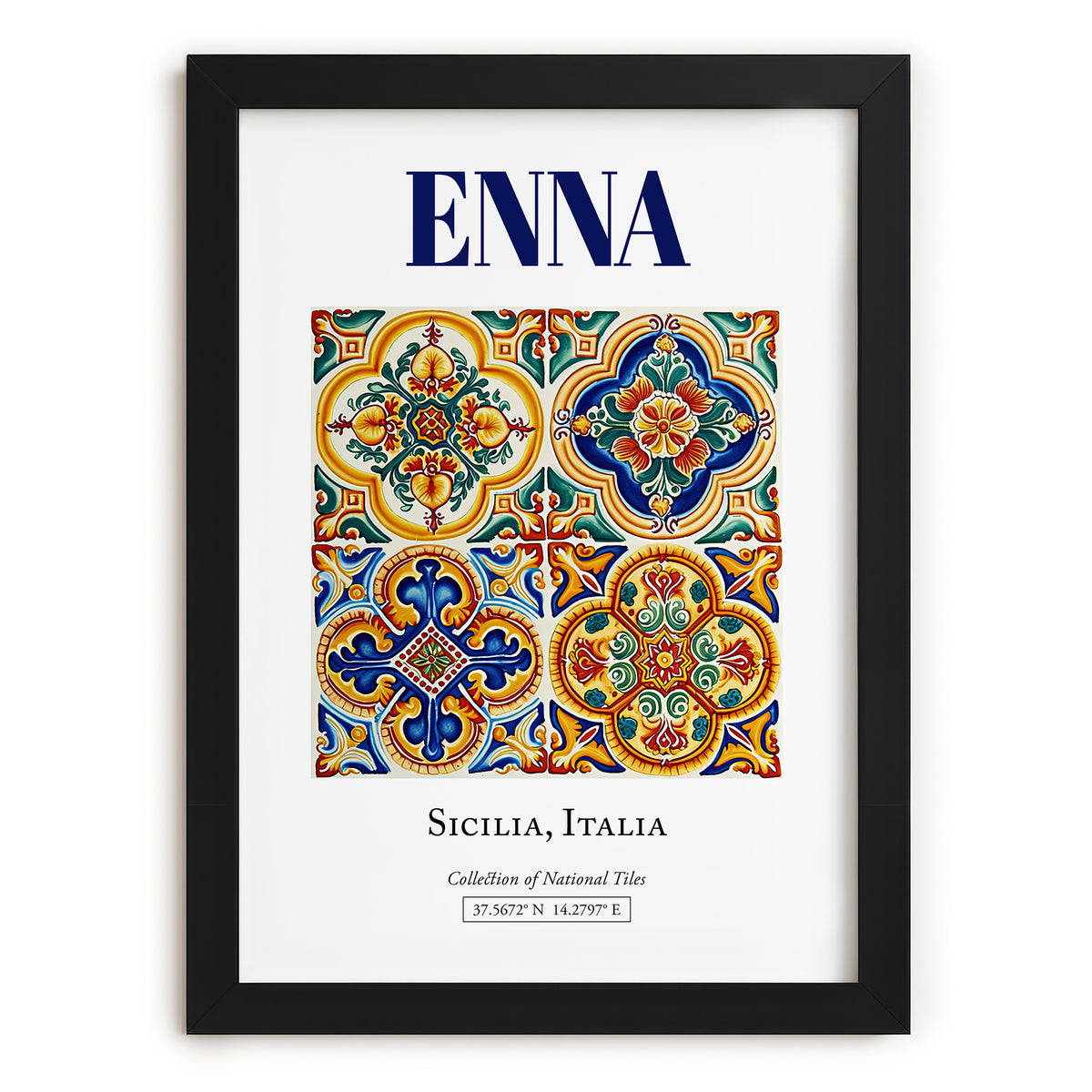 Enna, Italy – Travel Print, in sleek black frame