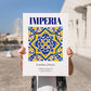 Imperia, Italy – Travel Wall Art, no-text version framed in wood