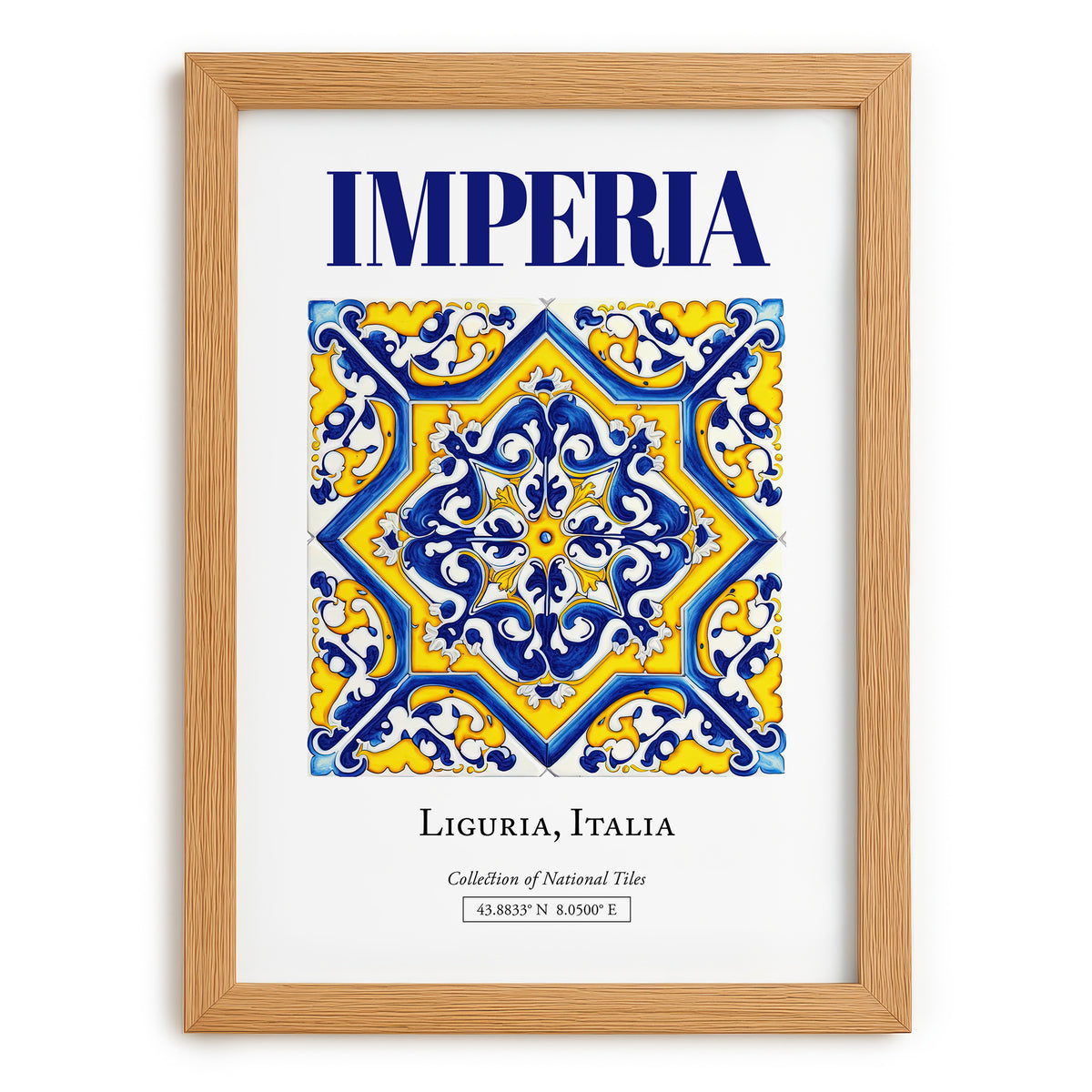Imperia, Italy – Travel Wall Art, set in oak frame