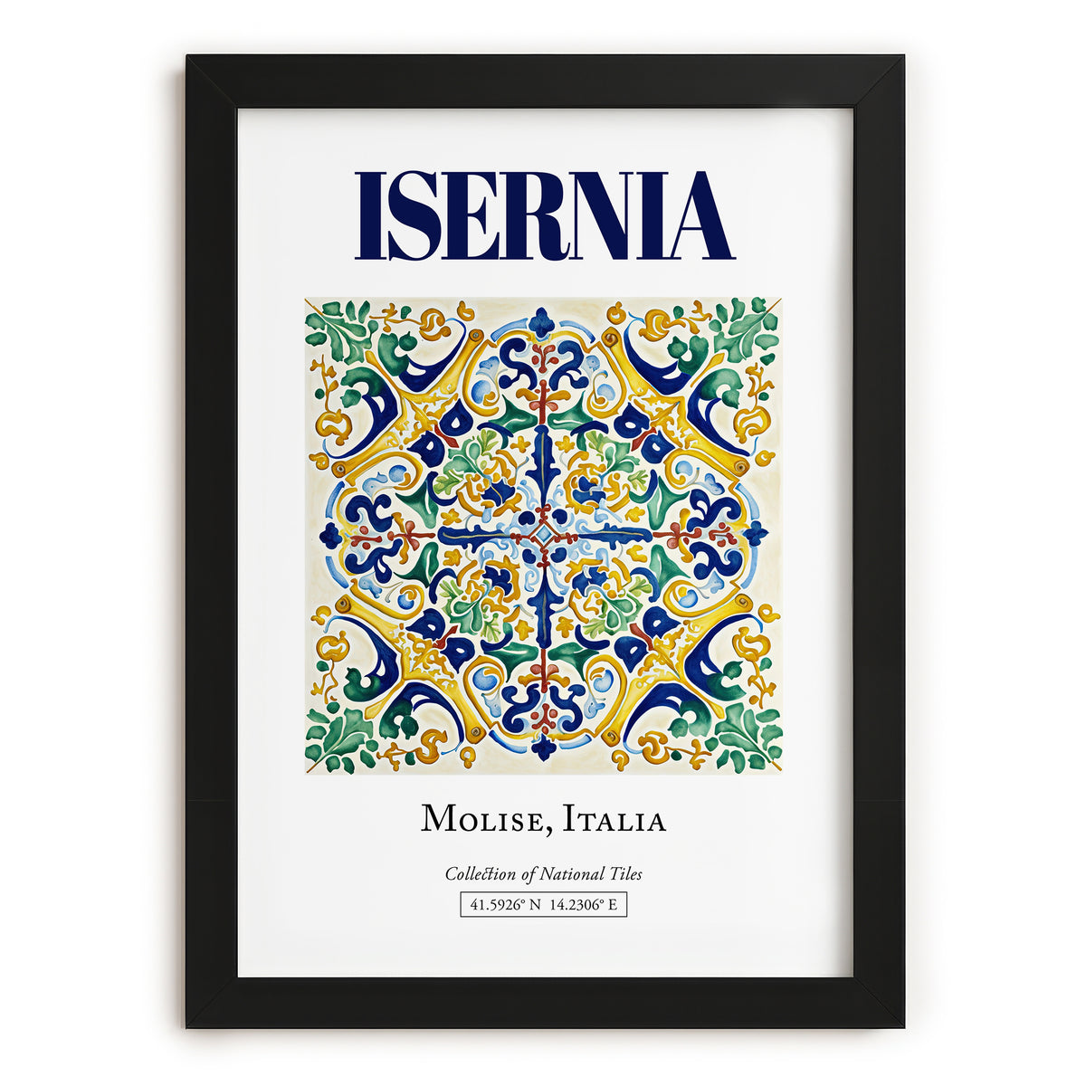 Isernia, Italy – Travel Print, in sleek black frame