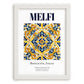 Melfi, Italy – Vintage Travel Poster, placed in minimal white frame