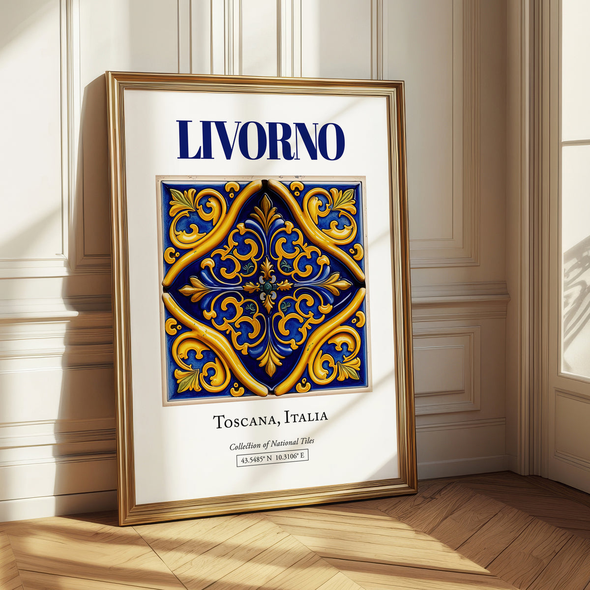 Livorno, Italy – World Heritage Travel Poster, styled in a charming Paris street view