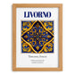 Livorno, Italy – World Heritage Travel Poster, set in oak frame