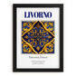 Livorno, Italy – World Heritage Travel Poster, in sleek black frame