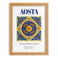 Aosta, Italy – Travel Poster, set in oak frame