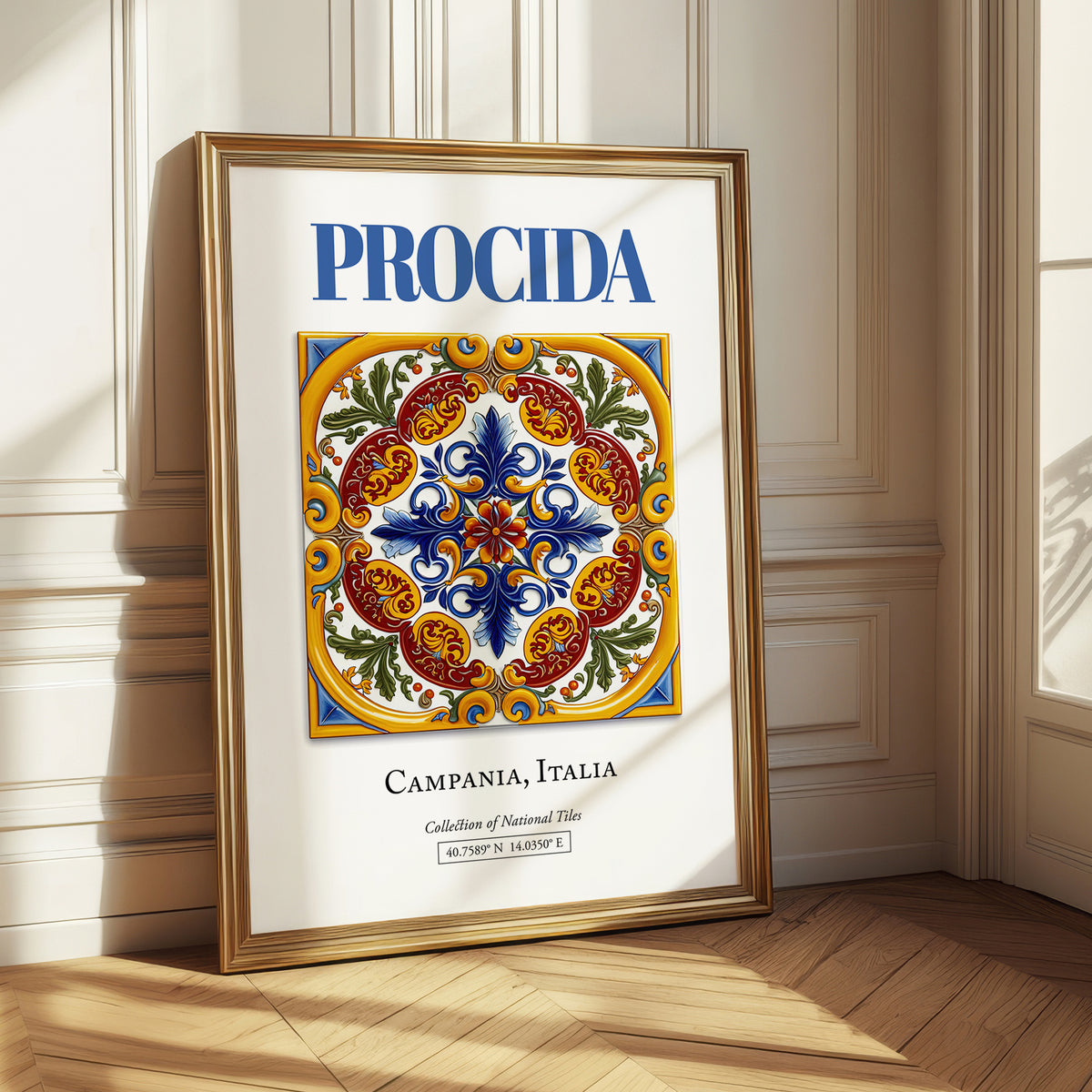 Procida, Italy – Travel Poster, styled in a charming Paris street view