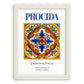 Procida, Italy – Travel Poster, placed in minimal white frame