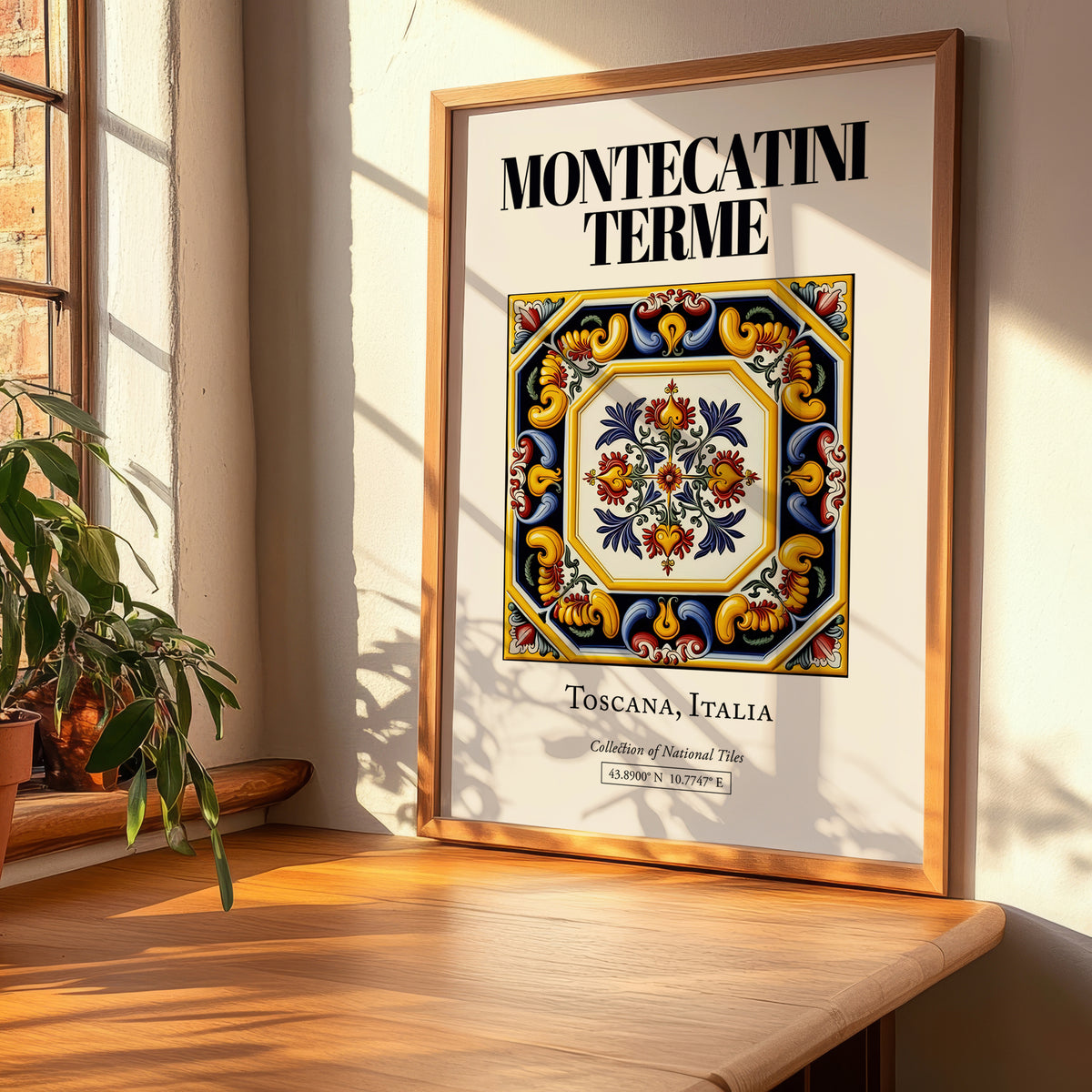 Montecatini Terme, Italy – Travel Print, clean layout with no caption