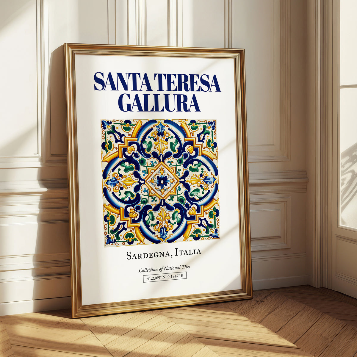 Santa Teresa Gallura, Italy – Vintage Travel Poster, styled in a charming Paris street view