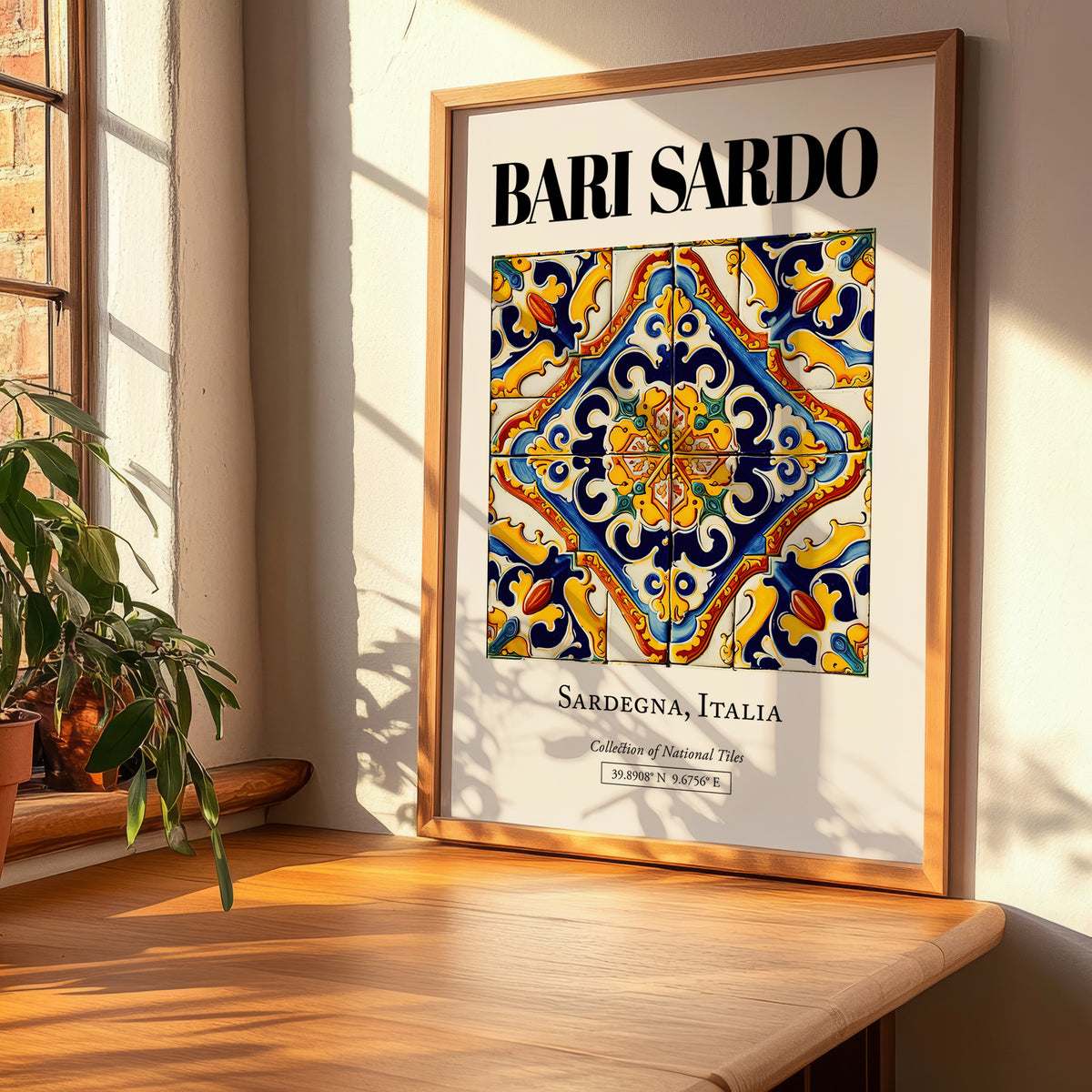 Bari Sardo, Italy – Travel Poster, clean layout with no caption