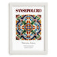 Sansepolcro, Italy – Minimalist Travel Print, placed in minimal white frame
