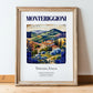 Monteriggioni, Italy – Travel Print, in wooden frame leaning on the floor