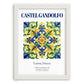 Castel Gandolfo, Italy – Travel Print, placed in minimal white frame