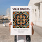 Valle d'Aosta, Italy – Travel Poster, no-text version framed in wood