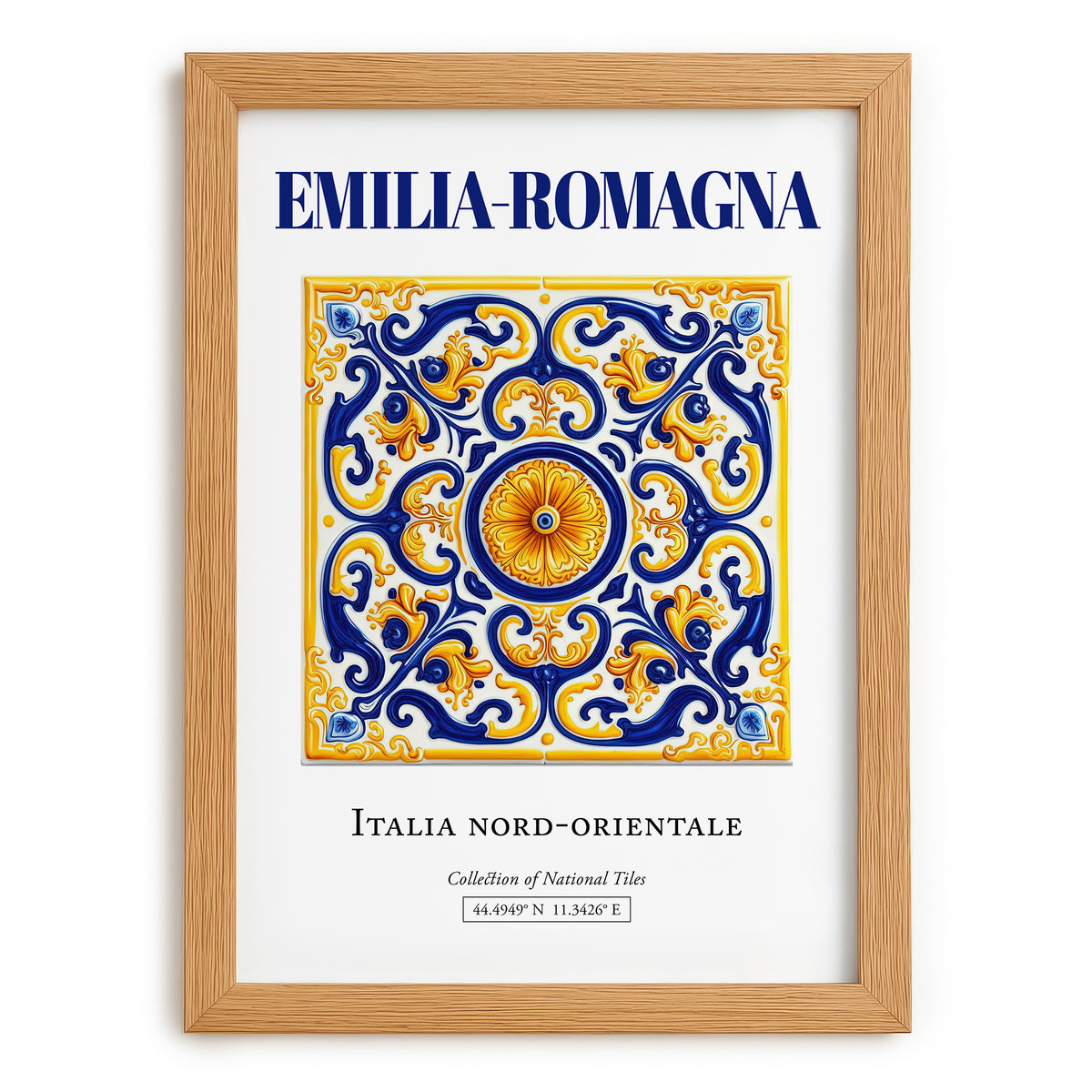 Emilia-Romagna, Italy – Travel Wall Art, set in oak frame