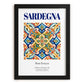 Sardegna (Sardinia), Italy – Travel Print, in sleek black frame
