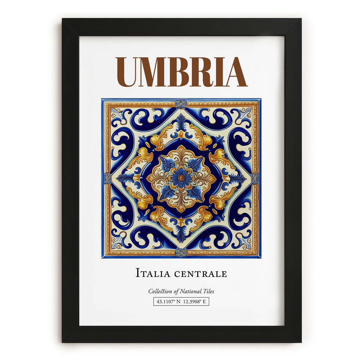 Umbria, Italy – Travel Wall Art, in sleek black frame