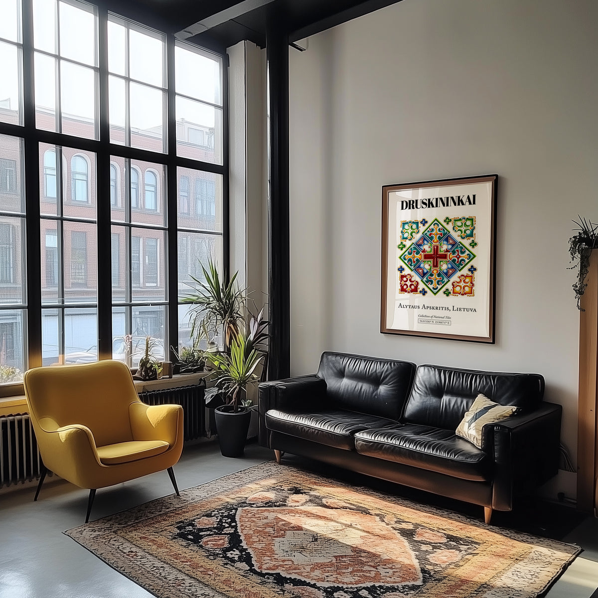Druskininkai, Lithuania – Cultural Heritage Wall Art, unframed on coastal sand