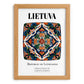 Lietuva, Lithuania – Wanderlust Wall Decor, set in oak frame