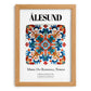 Ålesund, Norway – Travel Poster, set in oak frame