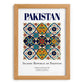 Pakistan, Pakistan – Vintage Travel Poster, set in oak frame