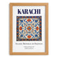 Karachi, Pakistan – Retro Travel Poster, set in oak frame