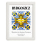 Bydgoszcz, Poland – Travel Poster, placed in minimal white frame
