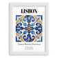 Lisbon, Portugal – Travel Print, placed in minimal white frame