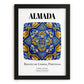 Almada, Portugal – Travel Poster, in sleek black frame