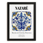 Nazaré, Portugal – Retro Travel Poster, in sleek black frame