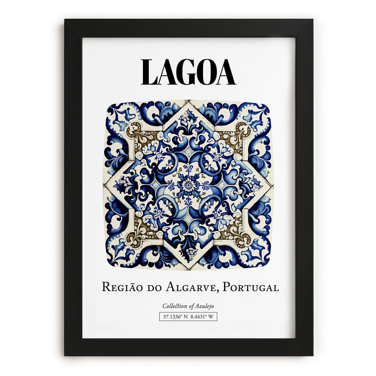 Lagoa, Portugal – Travel Wall Art, in sleek black frame