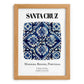 Santa Cruz, Portugal – Minimalist Travel Print, set in oak frame