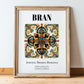 Bran, Romania – Travel Wall Art, in wooden frame leaning on the floor