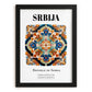 Srbija, Serbia – Vintage Travel Poster, in sleek black frame
