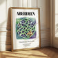 Aberdeen, Scotland – World Heritage Travel Poster, styled in a charming Paris street view