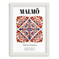 Malmö, Sweden – Travel Memories Wall Print, placed in minimal white frame