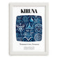 Kiruna, Sweden – Wanderlust-Inspired Poster, placed in minimal white frame